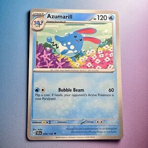 azumarill - 034/142 (uncommon) — pokemon: stellar crown